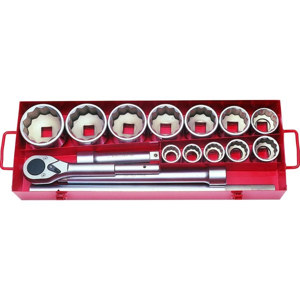 Ko-Ken Socket Set 12 Point 15 pieces 1 Sq. Drive 8225M